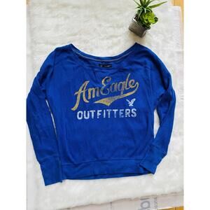 American Eagle Outfitters Blue Sweatshirt - Small